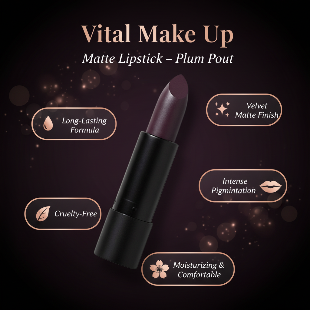Matte Lipstick Plum Pout