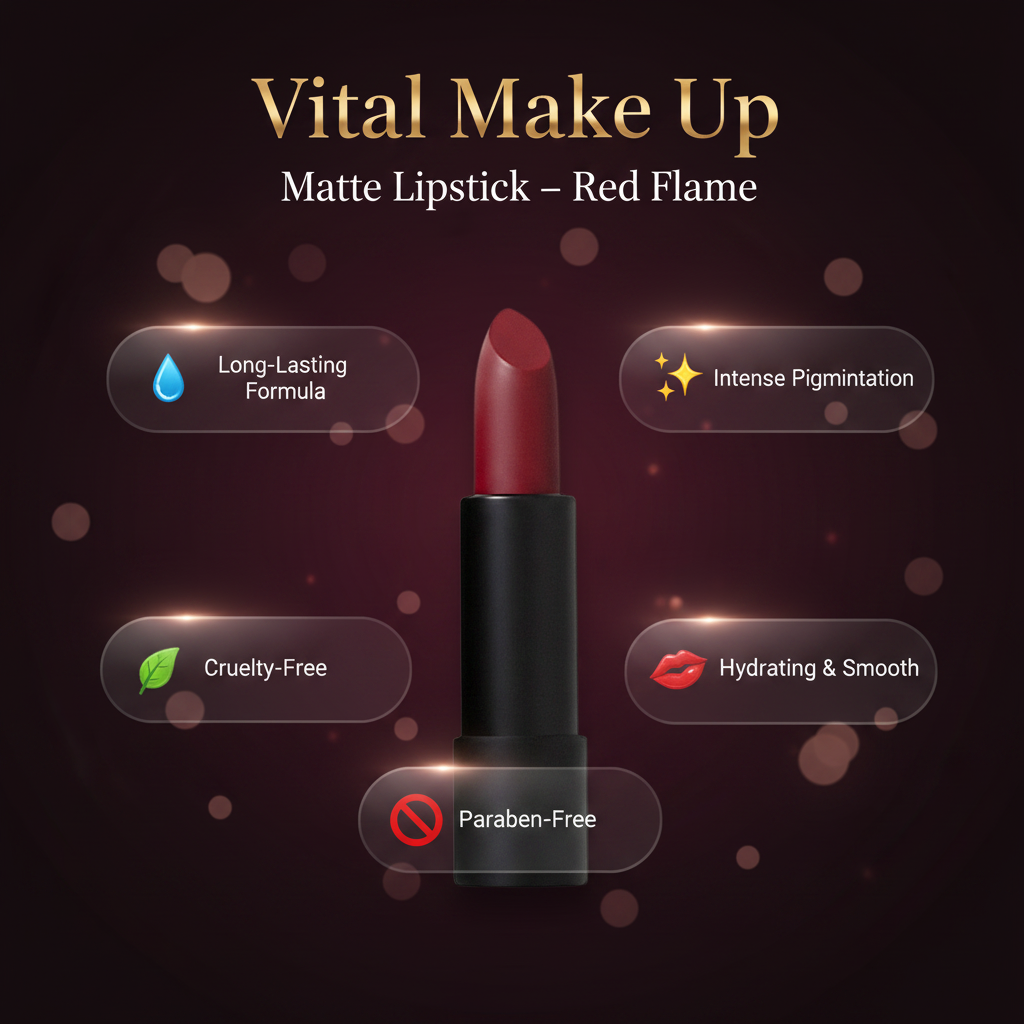 Matte Lipstick Red Flame
