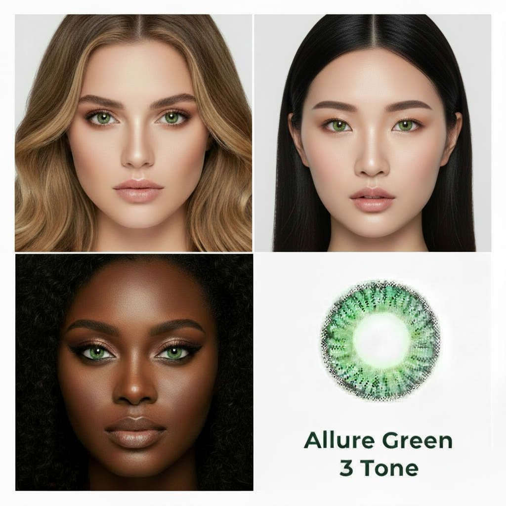 Allure Green colour contact lens