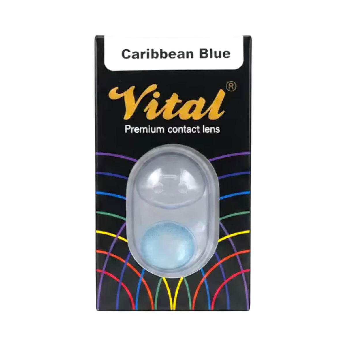 Blue 3 tone contact lens