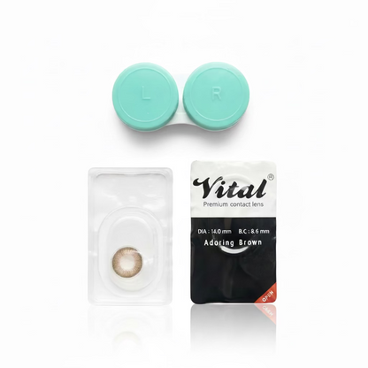 Brown three tone contact lens
