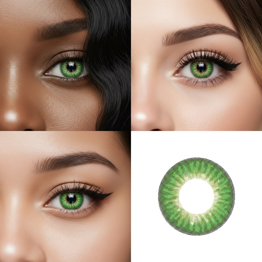 Ever Green three tone contact lens