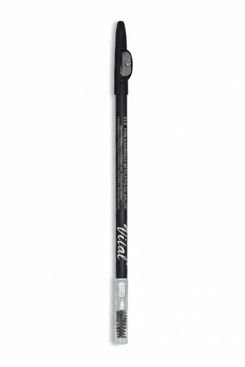 Eyebrow Sharpener With Round Brush Pencil