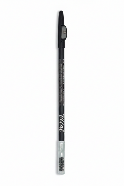 Eyebrow Sharpener With Round Brush Pencil