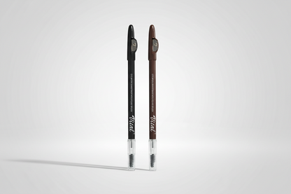 Eyebrow Sharpener With Round Brush Pencil