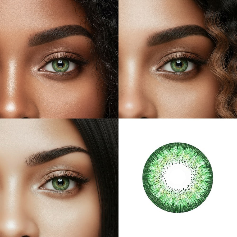 Gemstone Green three tone contact lens