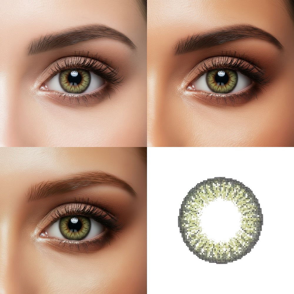 Hazel three tone contact lens colour
