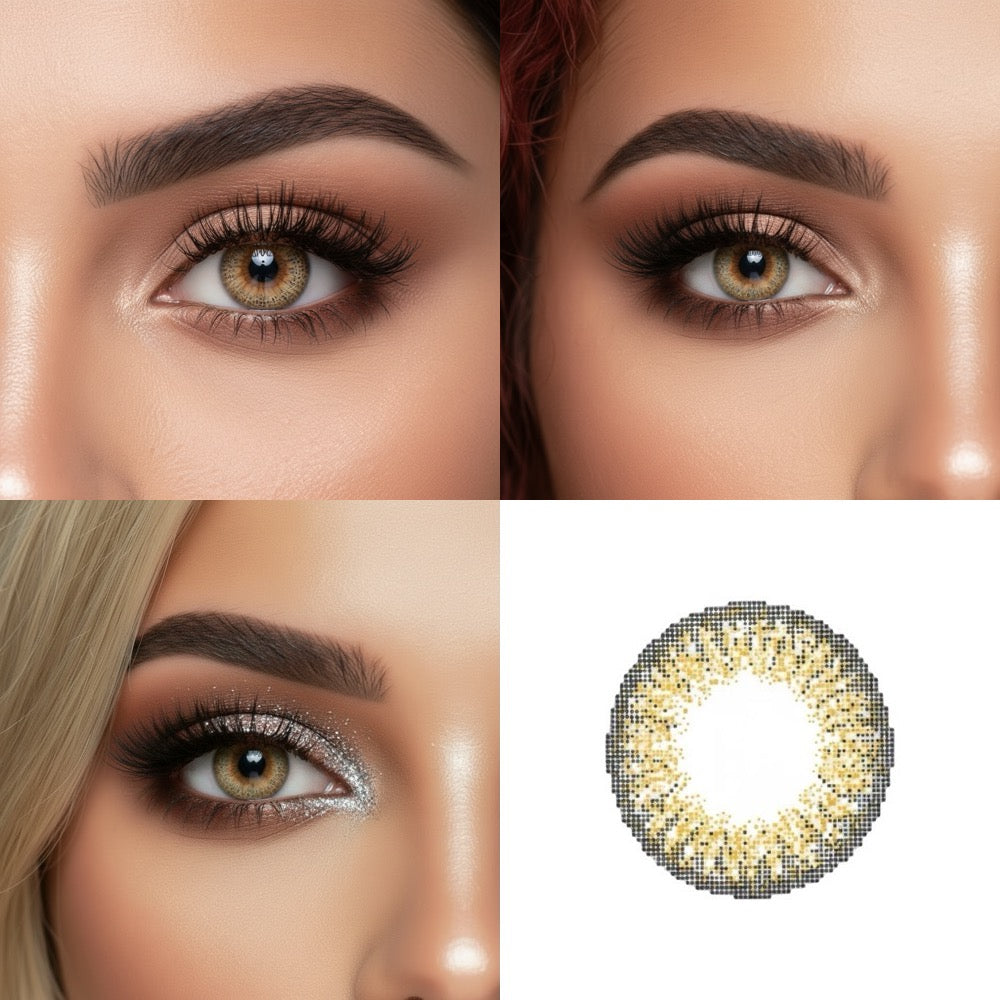 Heavenly Honey two tone contact lens