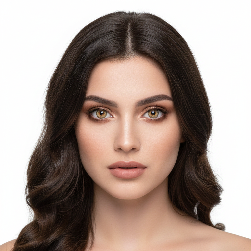 Honey three tone contact lens