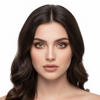 Honey three tone contact lens