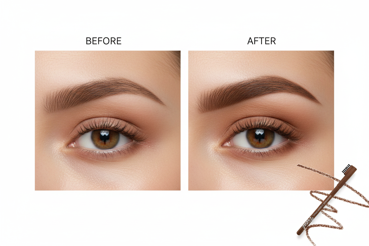 Waterproof Eyebrow Brush Pencil Brown