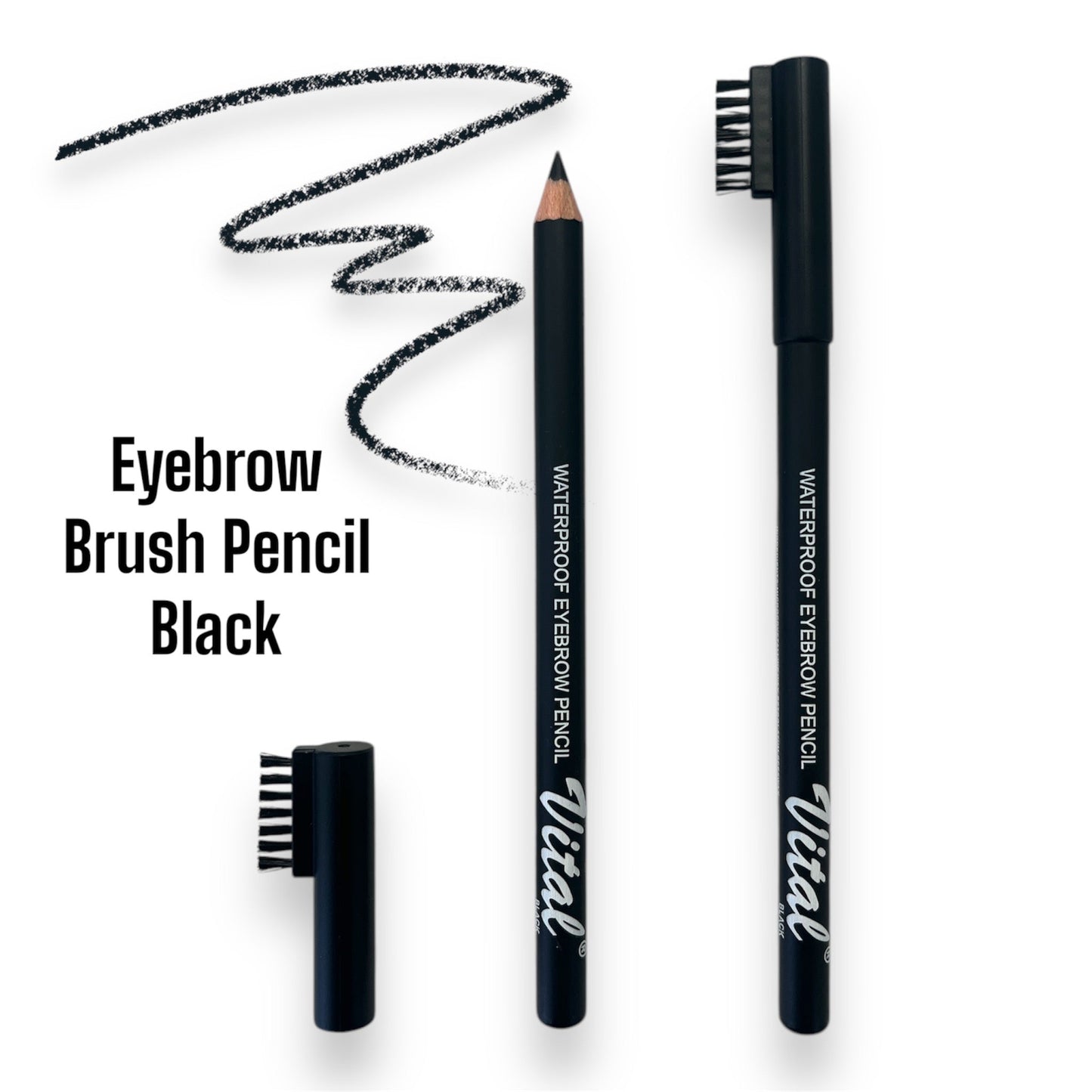 Waterproof Eyebrow Brush Pencil Black