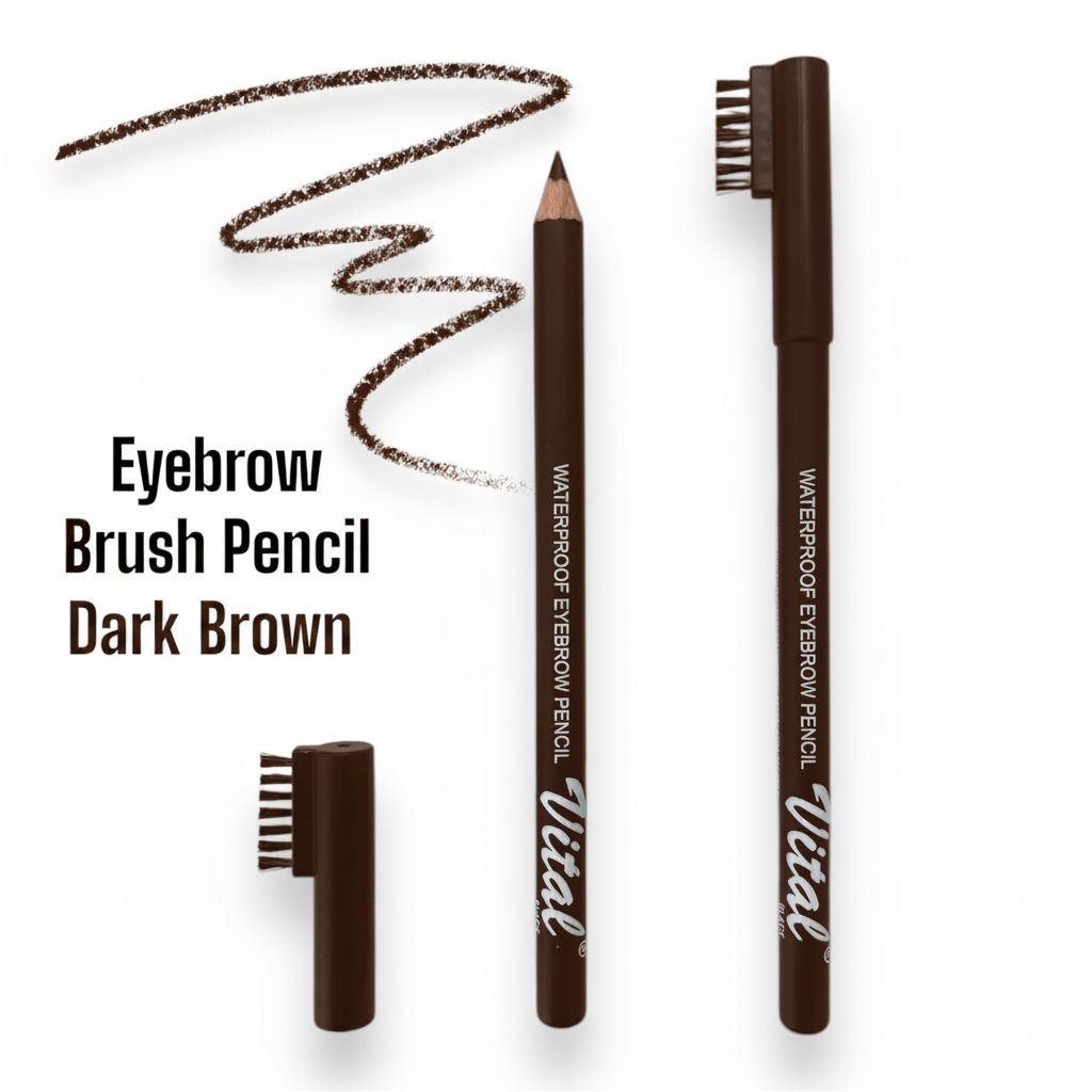 Waterproof Eyebrow Brush Pencil Dark Brown