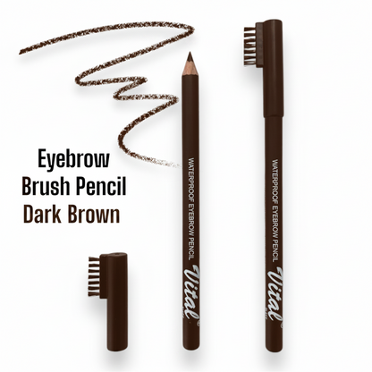 Waterproof Eyebrow Brush Pencil Dark Brown