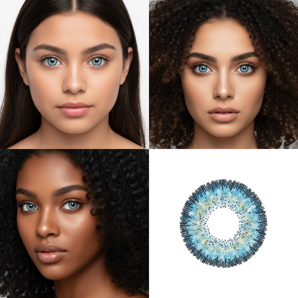 Ocean Blue 3 Tone Contact Lens
