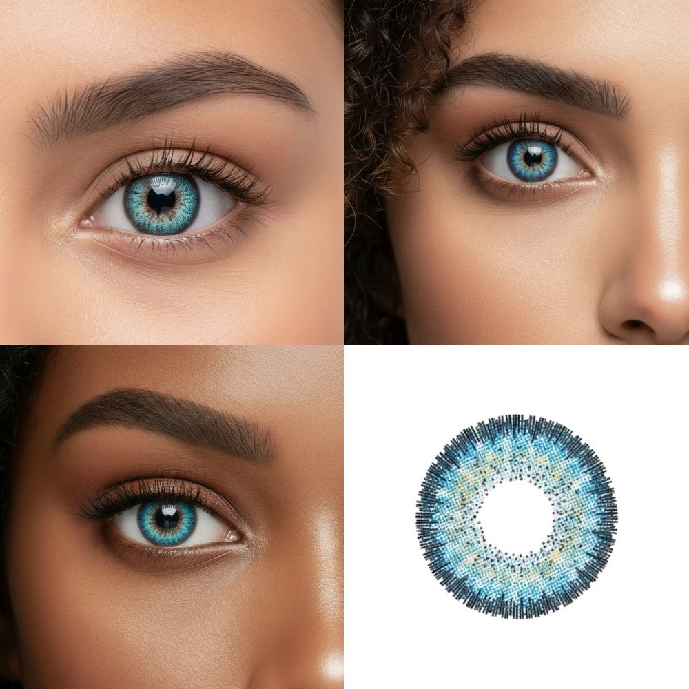 Ocean Blue 3 Tone Contact Lens