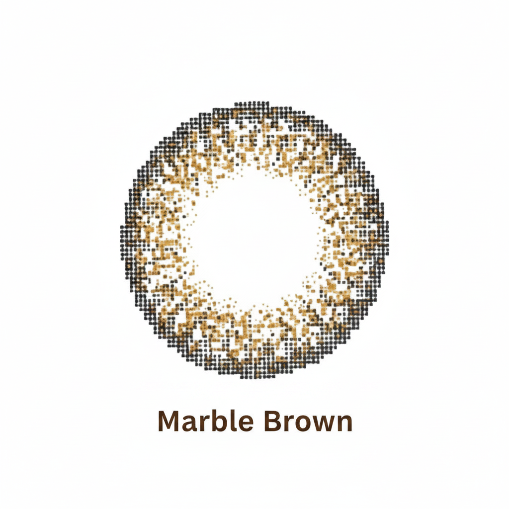 Marble Brown 2 Tone Contact Lens