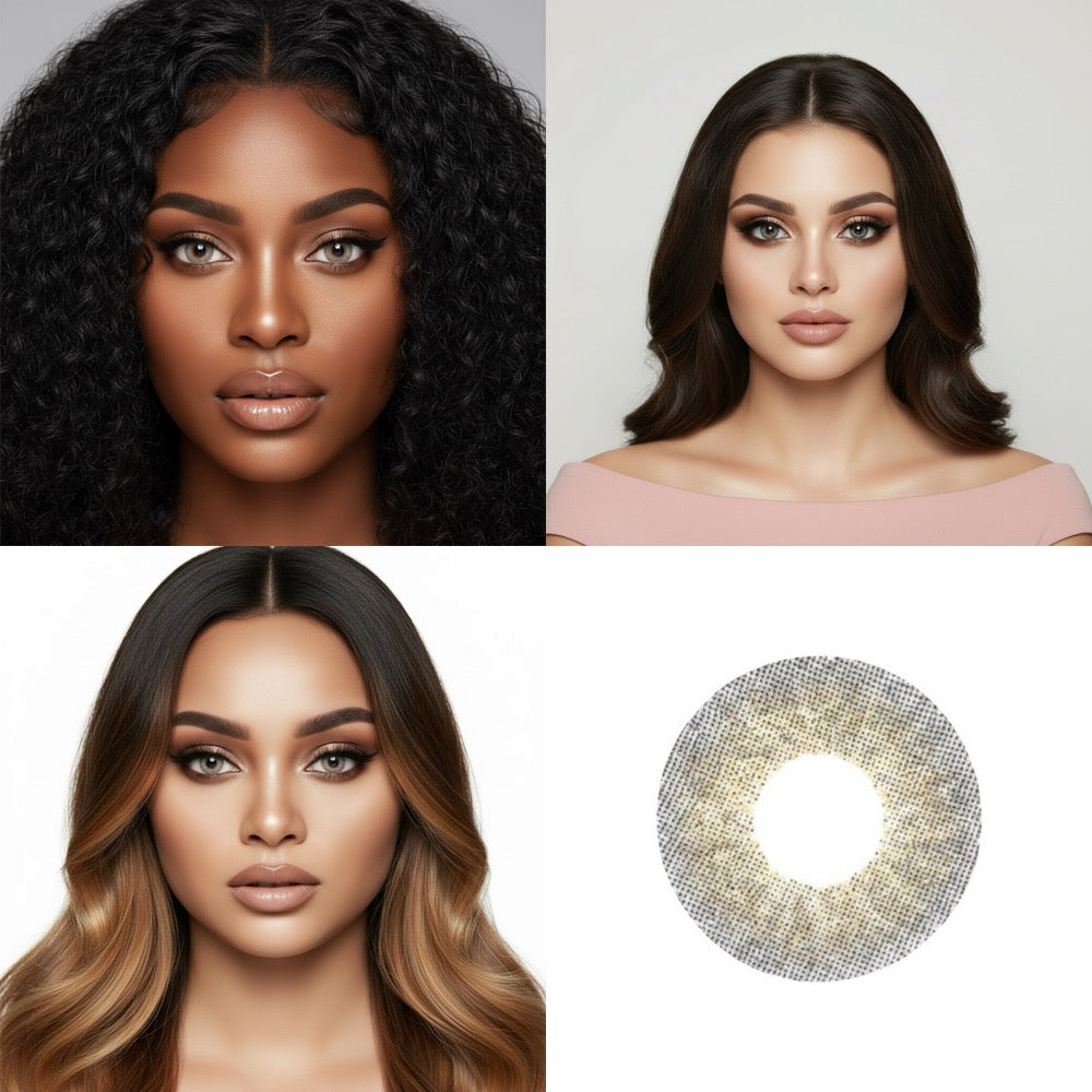 Marble Grey 2 Tone Contact Lens