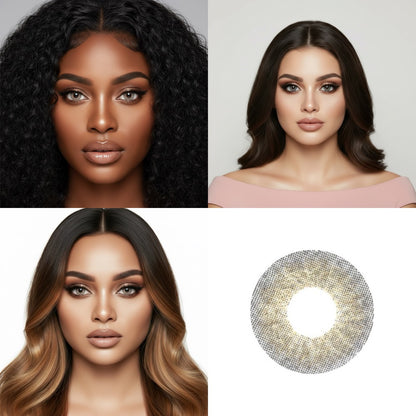 Marble Grey 2 Tone Contact Lens