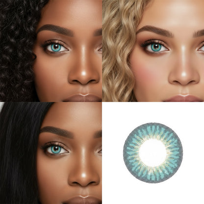 Marine Blue 3 Tone Contact Lens