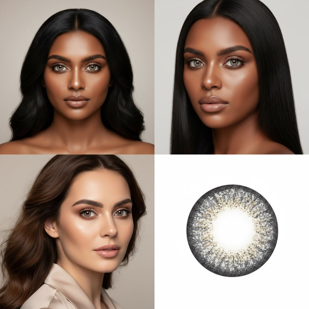 Satin Grey 3 Tone Contact Lens