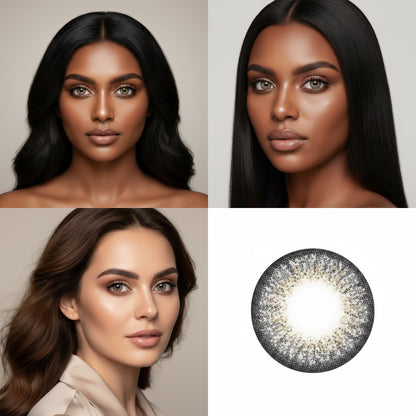 Satin Grey 3 Tone Contact Lens