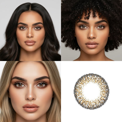 Marble Brown colour contact lens