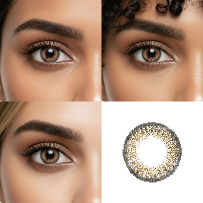 Marble Brown two tone contact lens