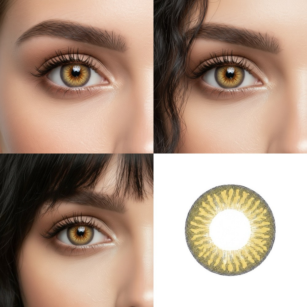 Misty Honey three tone contact lens