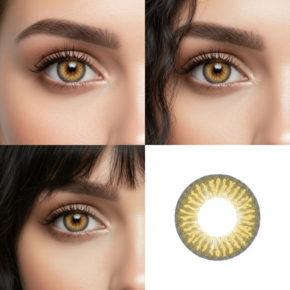 Misty Honey three tone contact lens