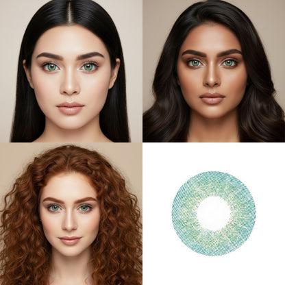 Sea Green colour contact lens