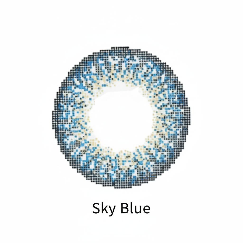 Sky Blue 3 Tone Contact Lens by Vital Premium