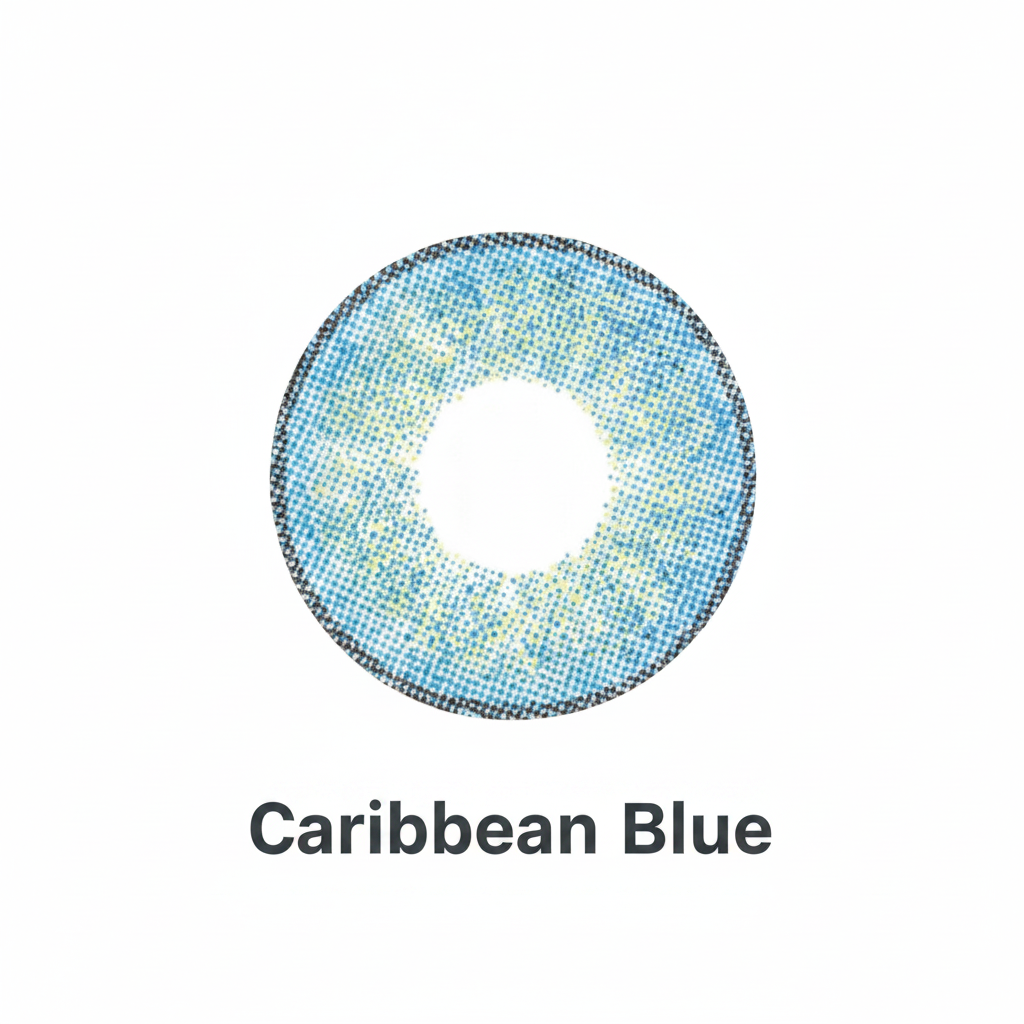 Caribbean Blue 3 Tone Contact Lens