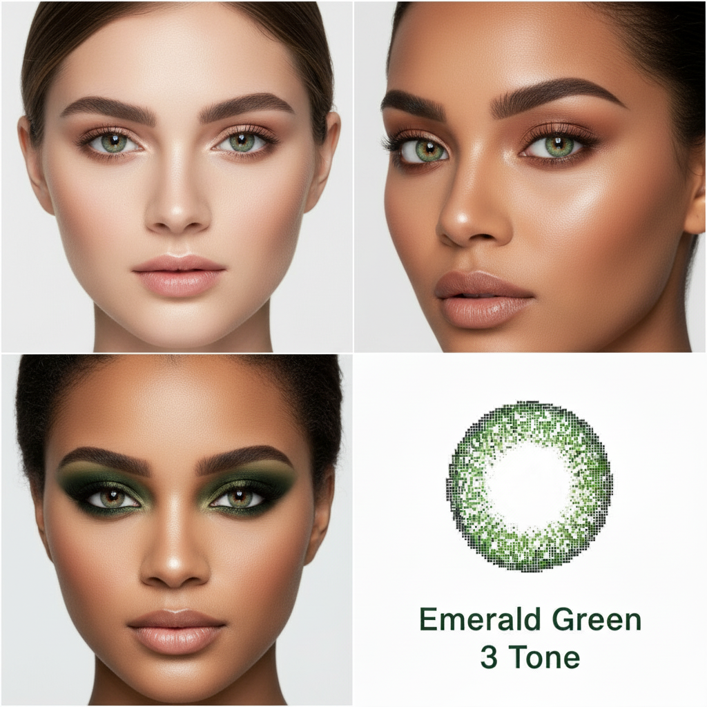 Emerald Green 3 Tone Contact Lens