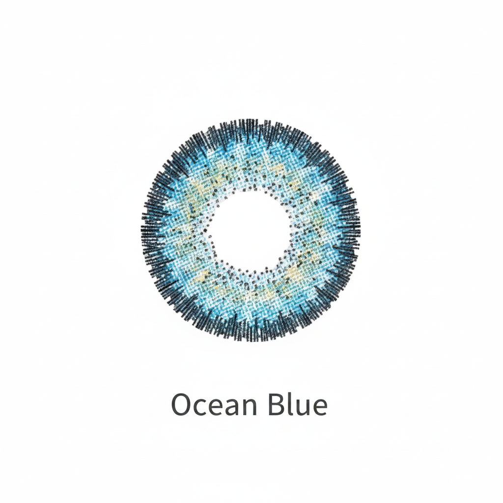 Ocean Blue 3 Tone Contact Lens