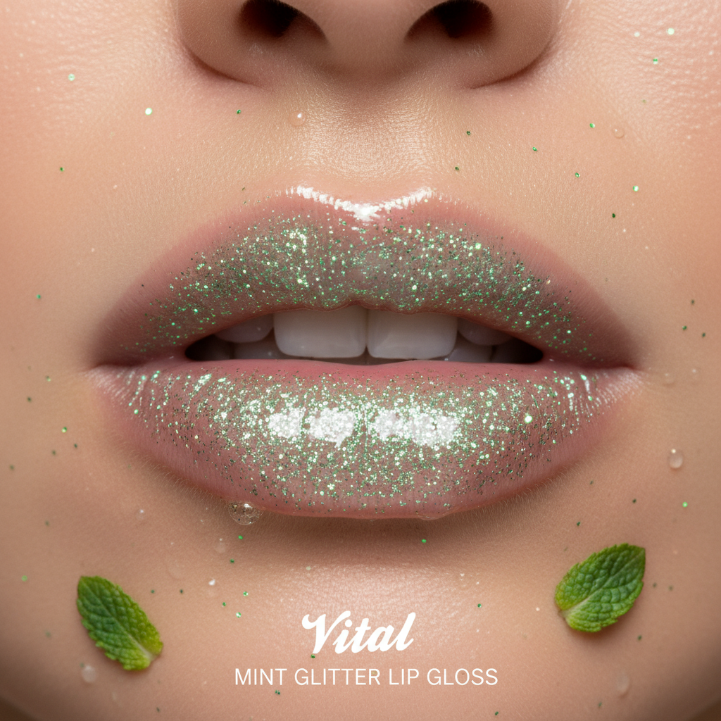 Lip Gloss Mint Glitter