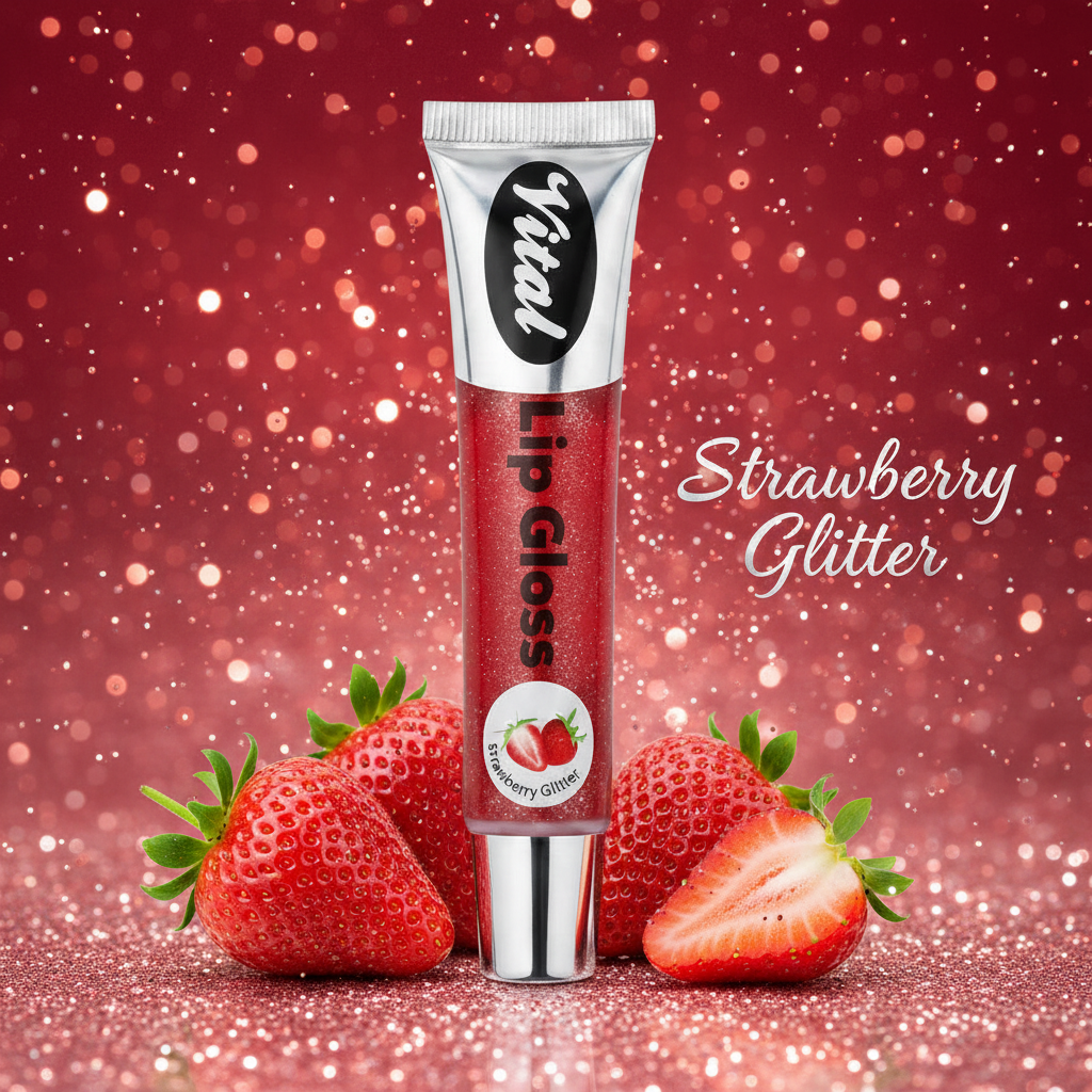 Lip Gloss Strawberry Glitter