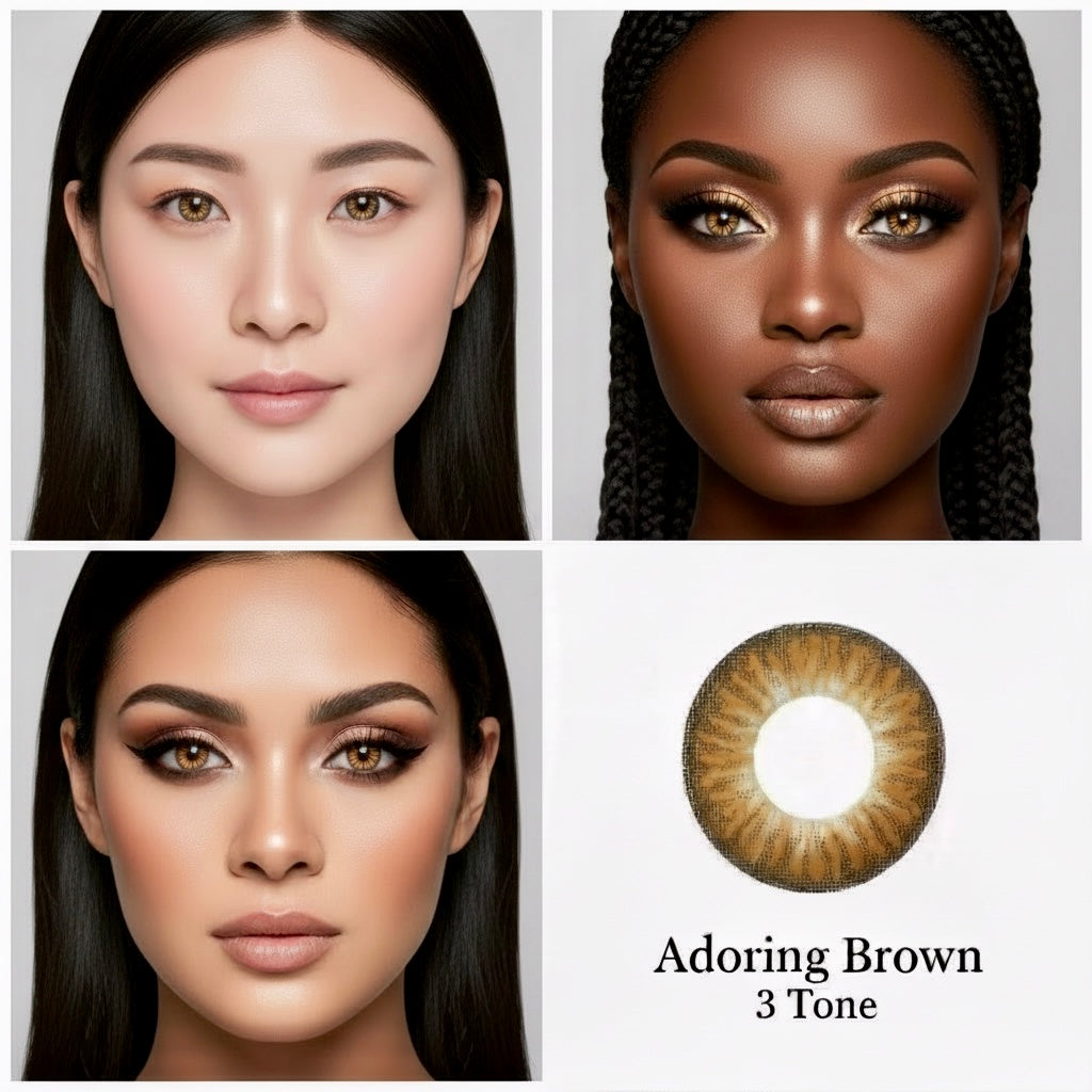 Vital Premium Contact Lens Adoring Brown Models