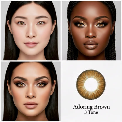 Vital Premium Contact Lens Adoring Brown Models