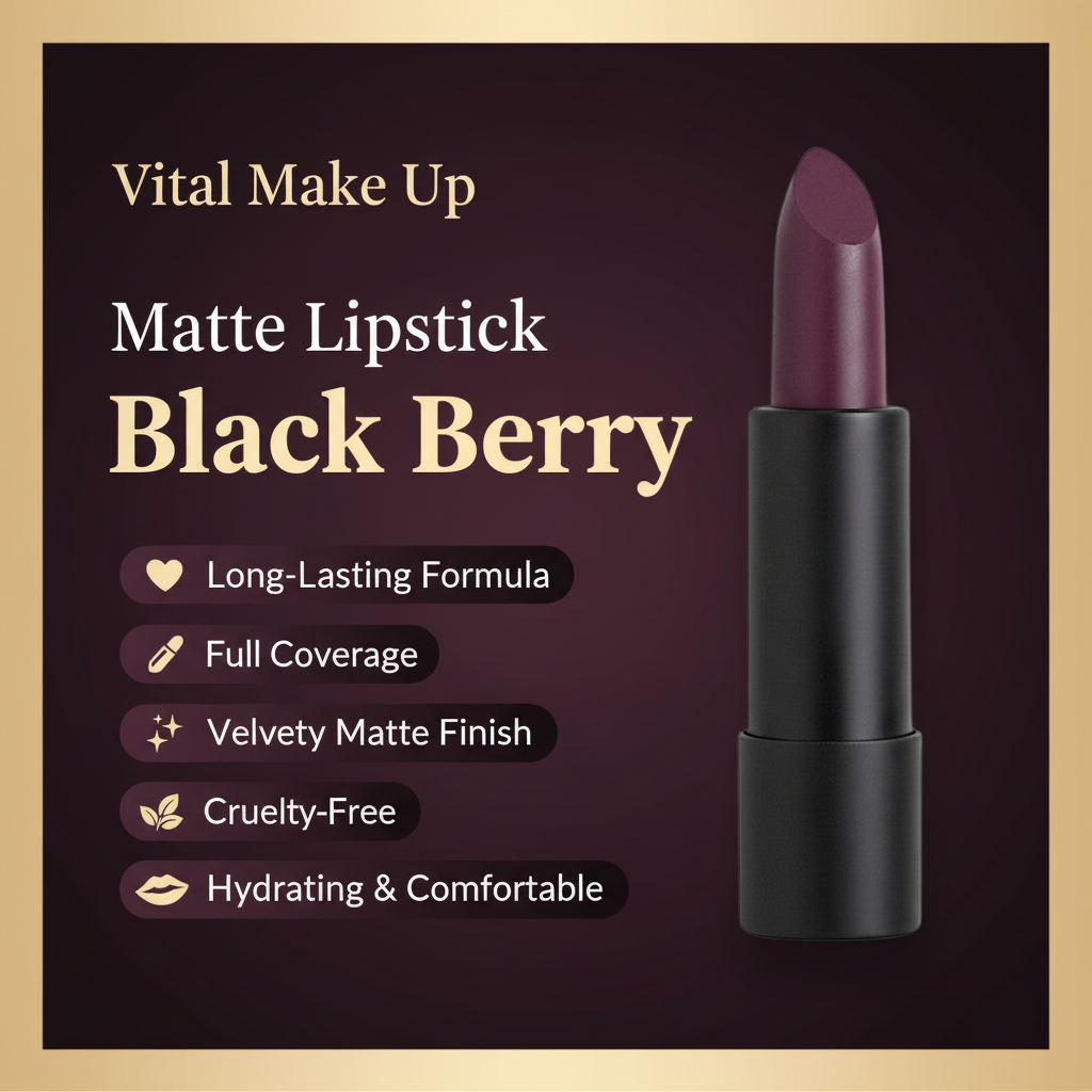 Matte Lipstick Black Berry
