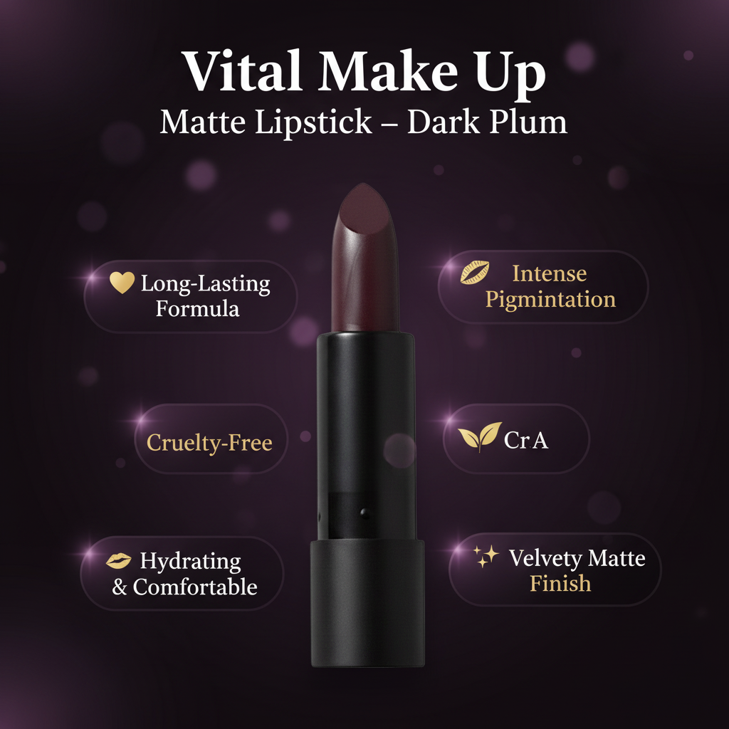 Matte Lipstick Dark Plum