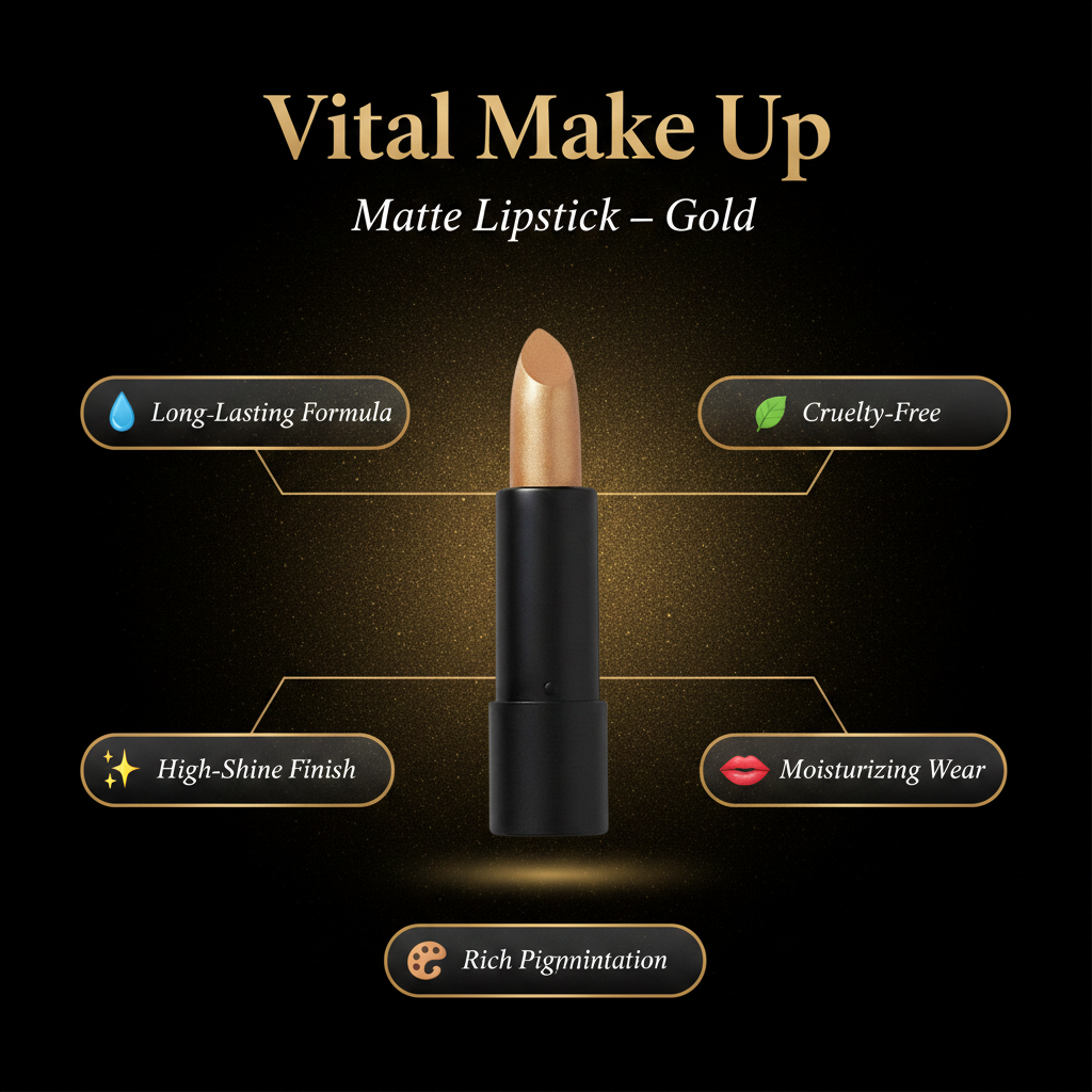 Matte Lipstick Gold