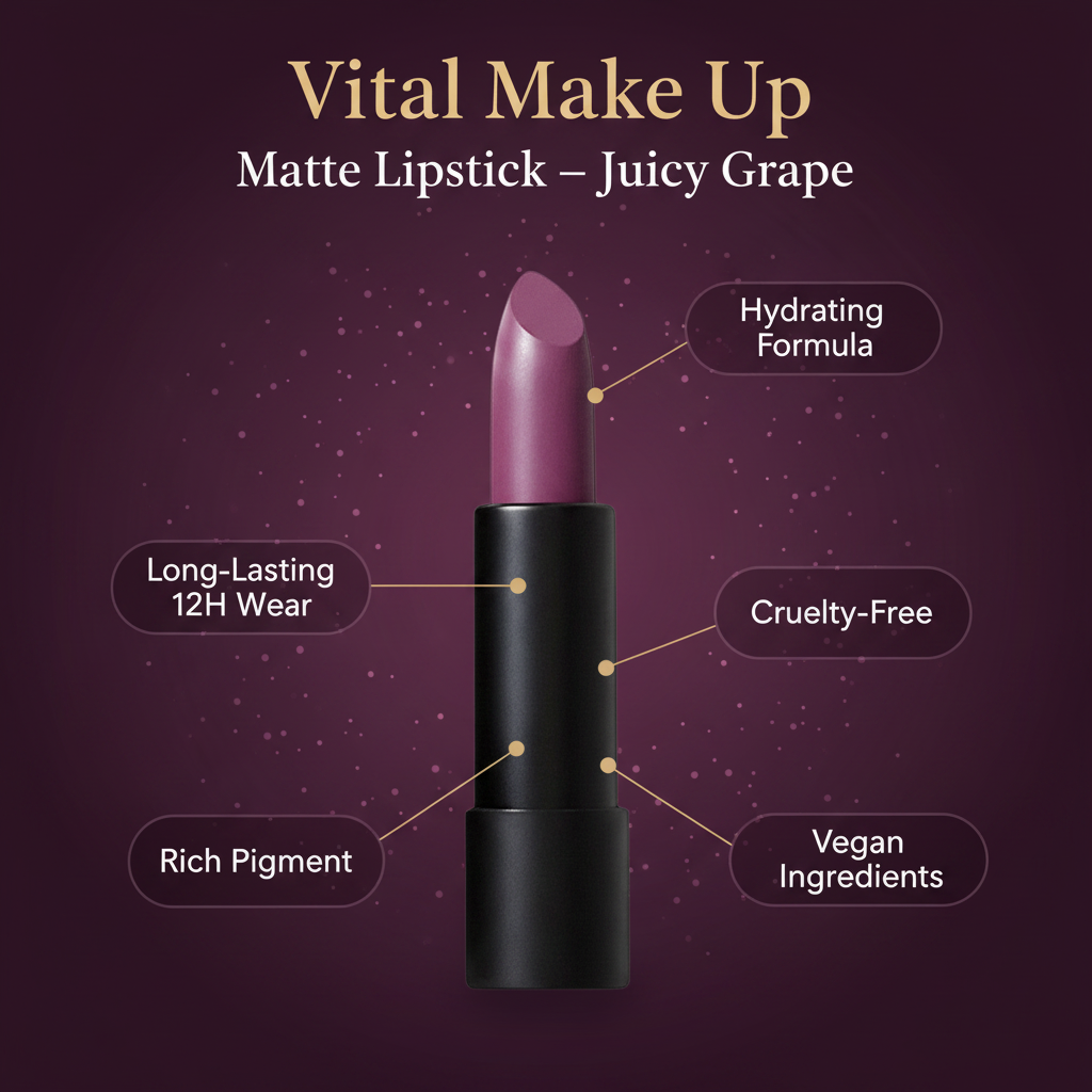 Matte Lipstick Juicy Grape