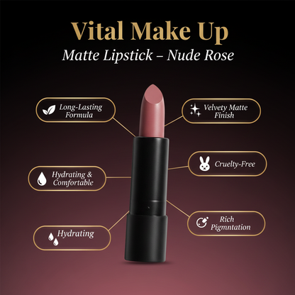Matte Lipstick Nude Rose