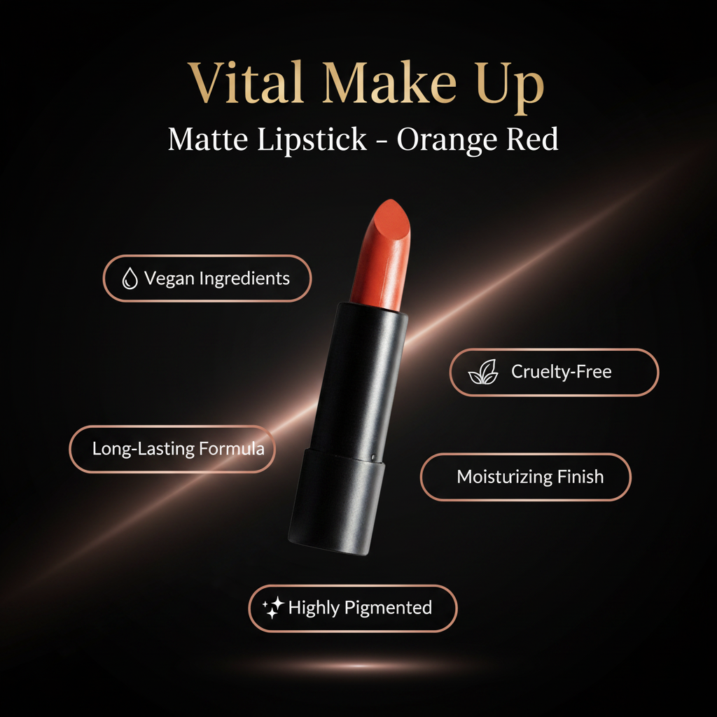 Matte Lipstick Orange Red