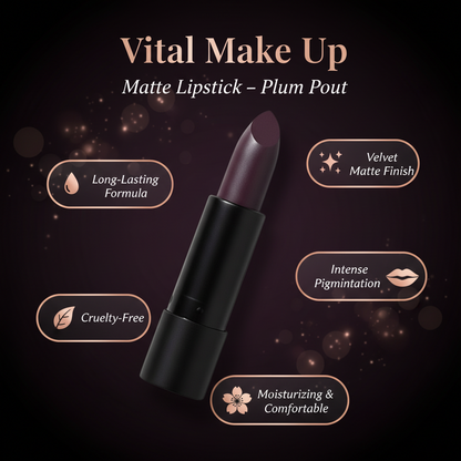 Matte Lipstick Plum Pout