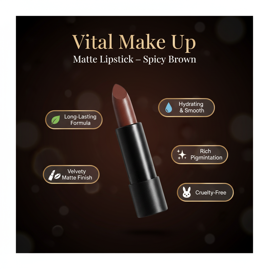 Matte Lipstick Spicy Brown