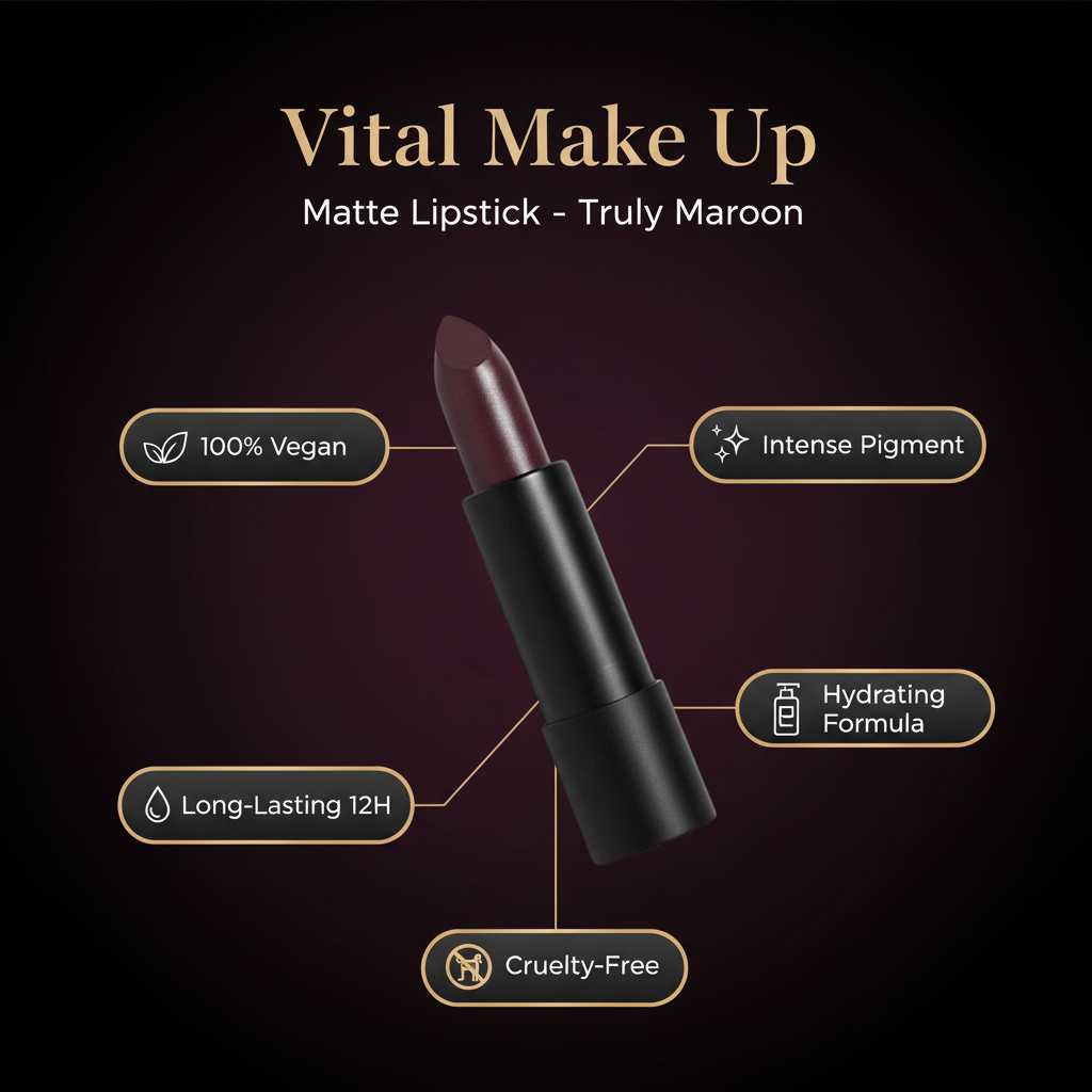 Matte Lipstick Trully Maroon