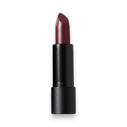 Vital Make Up matte lipstick in a deep berry shade with a black casing.