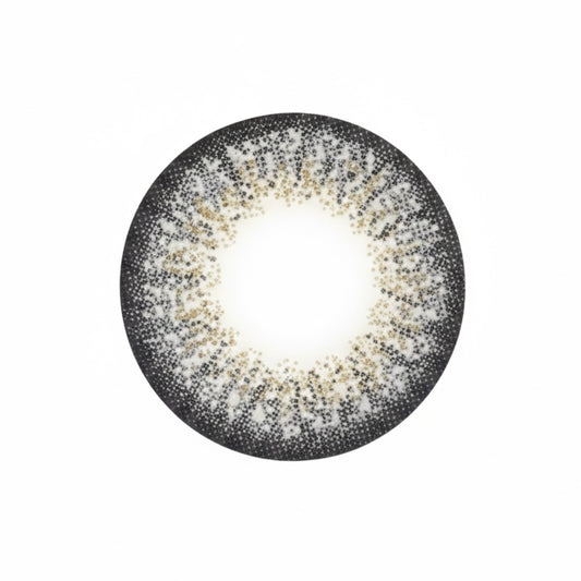 Vital Satin Grey 3 Tone Contact Lens on dark eyes natural transformation 3 month reusable